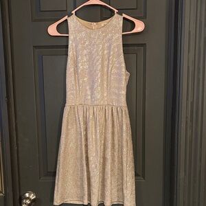 Soprano Glittering Gold Mini Dress